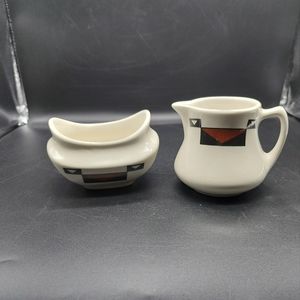 Sterling China Ahwahnee Restaurant Ware Sugar Bowl and Creamer